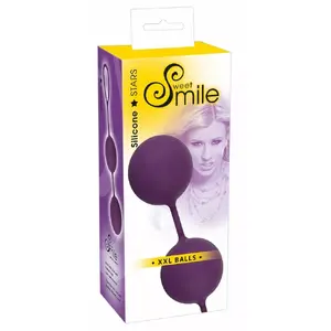 Vaginālās bumbiņas Sweet Smile silikona rozā — duets, Ø 4,5 cm, garums 21,5 cm, svars 200 g