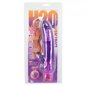 seven creations vibrator H2O Viking Wet Vibe silicone, realistic 23 cm, Ø 3.5–4.5 cm, purple