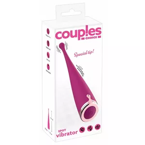 Couples Choice Spot vibrators silikona violets — garums 17,5 cm, Ø 1–3,3 cm, 10 vibrācijas režīmi, USB uzlāde