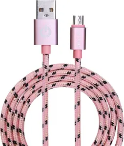 USB kabelis Garbot C-05-10196 1m USB A Micro-USB B Rozā