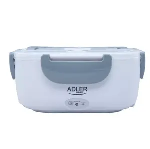 Elektriskais pusdienu kārbiņa Adler AD 4474 — tilpums 1,1 l, balti‑pelēks pārtikas sildītājs