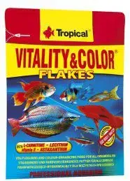 Barība zivīm Tropical Vitality & Color 12 g — krāsu pastiprināšanai akvārija zivīm