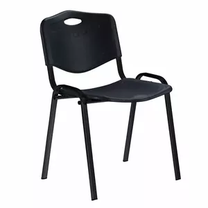 Krēsls nowy styl ISO BLACK — plastmasas sēdeklis un atzveltne, melns