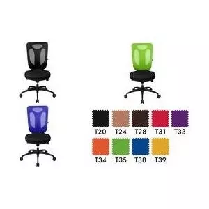 Biroja krēsls Topstar 7141 CHR melns ar 2 roku balstiem, grozāms, augstuma regulēšana