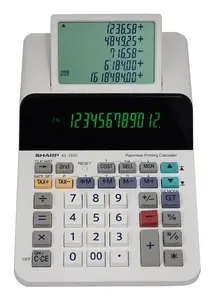 Sharp EL-1501 galda drukas kalkulators ar 12 cipariem un 5 rindu displeju