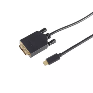 Адаптер видео кабеля S/CONN 10-58045 3 м DVI-D USB Type-C Черный