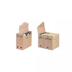 Elba 100421087 file storage box made of carton in light brown for A4 format