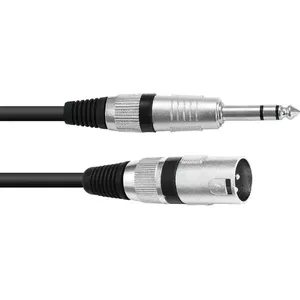 Omnitronic XLR to 6.3mm Jack Adapter Cable 30225196 — 1x XLR Male to 1x 6.3mm Jack, 2 m