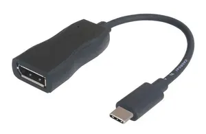 USB-C uz DisplayPort kabelis Garbot 15 cm USB 3.1 vīrietis–sieviete melns