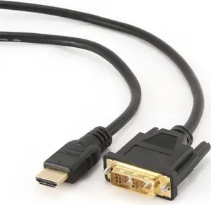 HDMI uz DVI-D kabelis GEMBIRD CC-HDMI-DVI-10 3 m, melns, vīriešu savienotāji, zelta pārklājuma kontakti