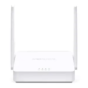 Tabletop router MERCUSYS MW302R — Single-band 2.4 GHz, Wi‑Fi 4 (300 Mbps), 3x Fast Ethernet LAN, white