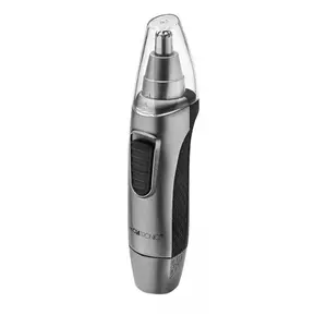 Nose and Ear Hair Trimmer CLATRONIC NE 3595 — Stainless Steel Cutting Head, Battery Powered, Black/Grey