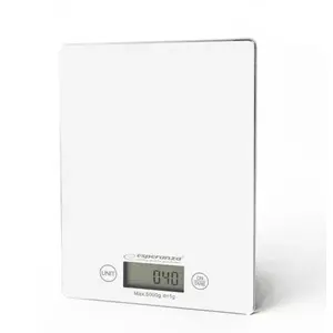 Elektroniskās virtuves svari ESPERANZA EKS002W — 5 kg ietilpība, 1 g precizitāte, LCD, tara, skārienvadība