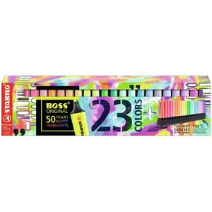 STABILO Boss Original marker 23 pc(s) Chisel tip Multicolour