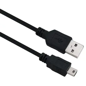 USB kabelis Helos 288315 USB 2.0 2m USB A Mini-USB B melns
