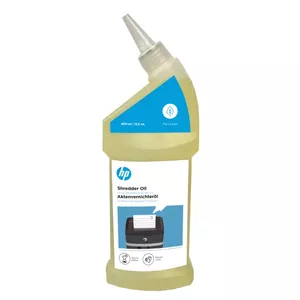 Lubricating oil for paper shredders HP 400 ml bottle with applicator, transparent, 87×46×251 mm
