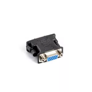 DVI-I (female) to VGA (D-Sub) gender changer LANBERG AD-0012-BK, black, gold-plated contacts