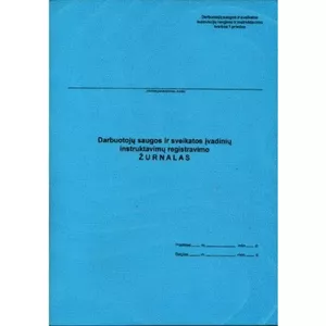Registration Journal A4 Vertical — Employee Safety and Health Introductory Instruction, 10 Pages, Brand: Nenurodyta, MPN: DSSII