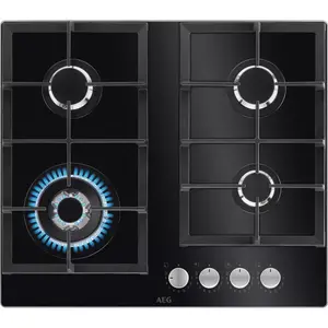 Встраиваемая варочная панель AEG HKB64420NB, 4 зоны нагрева, сенсорное управление