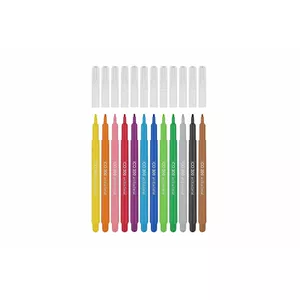 Markers ICO 200-13602 antibacterial, 12 colors, water-based ink, fine tip