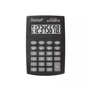 Scientific calculator Rebell HC208 black — handheld calculator, basic functions