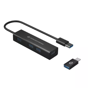 USB хаб Conceptronic 4-Port Aluminum HUBBIES06B