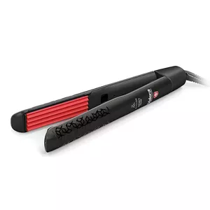 Teksturējoša taisnotāja VALERA SWISS'X FRISE' Warm melni/sarkana — 230°C, 9 cm plāksnes, 3 m vads