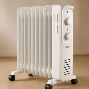 Elektriskais sildītājs ECG OR 2090 Iekštelpas Balts 2000 W Elektriskais eļļas sildītājs