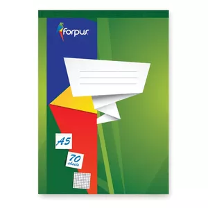 Writing notebook Forpus FO42502 A5 70 sheets Green