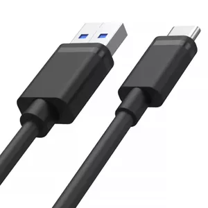 USB-A uz USB-C kabelis Unitek Y-C481BK 0,5 m, male–male, dati 480 Mb/s, lādēšana 3 A / 9 V — melns