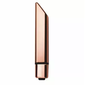 Vibrators rocks off Bamboo Gold Silicone — silikona vibrators, zelta krāsa, svars 0.095 kg