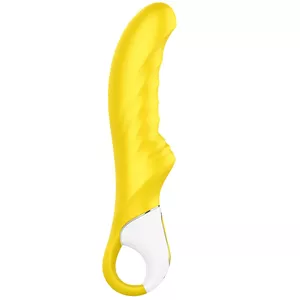 Массажер-волшебная палочка Satisfyer Yummy Sunshine — силикон, длина 225,7 мм, диаметр 41,77 мм, вес 272 г, жёлтый