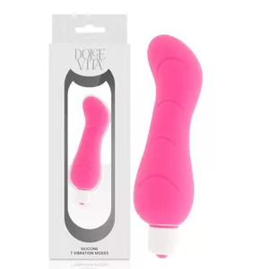 Vibrators dolce vita G-Spot Pink Silicone — kompakts silikona G-spot vibrators, 0.02 kg