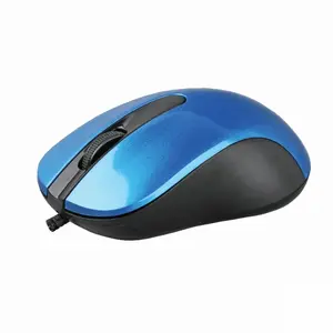 SBOX M-901 zilas krāsas optiskā pele ar vadu savienojumu un ergonomisku dizainu ikdienas darbam ar datoru