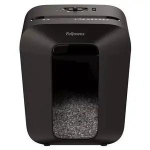 Paper shredder Fellowes Powershred LX41 — micro-cut 4x12 mm, 8-sheet, 17 L basket, A4, black