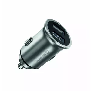 Car charger SWISSTEN 20115100, 2×USB ports, 4.8A total output