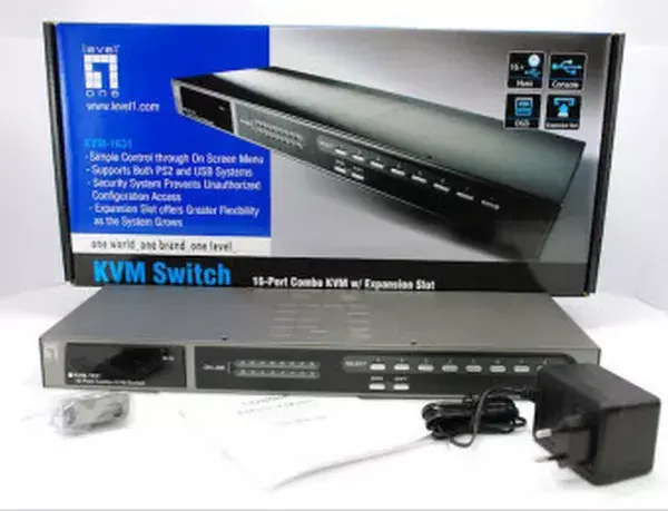 LevelOne 16 portu PS/2-USB VGA KVM slēdzis Photo 4
