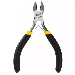 Diagonālie knaibles Deli Tools EDL20025 Oglekļa tērauds Melna rokturis