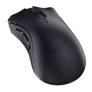 Spēļu pele Razer DeathAdder V2 X HyperSpeed — labroču, bezvadu 2,4 GHz/Bluetooth, 14 000 DPI, 7 pogas, AA baterija, 103 g, melna