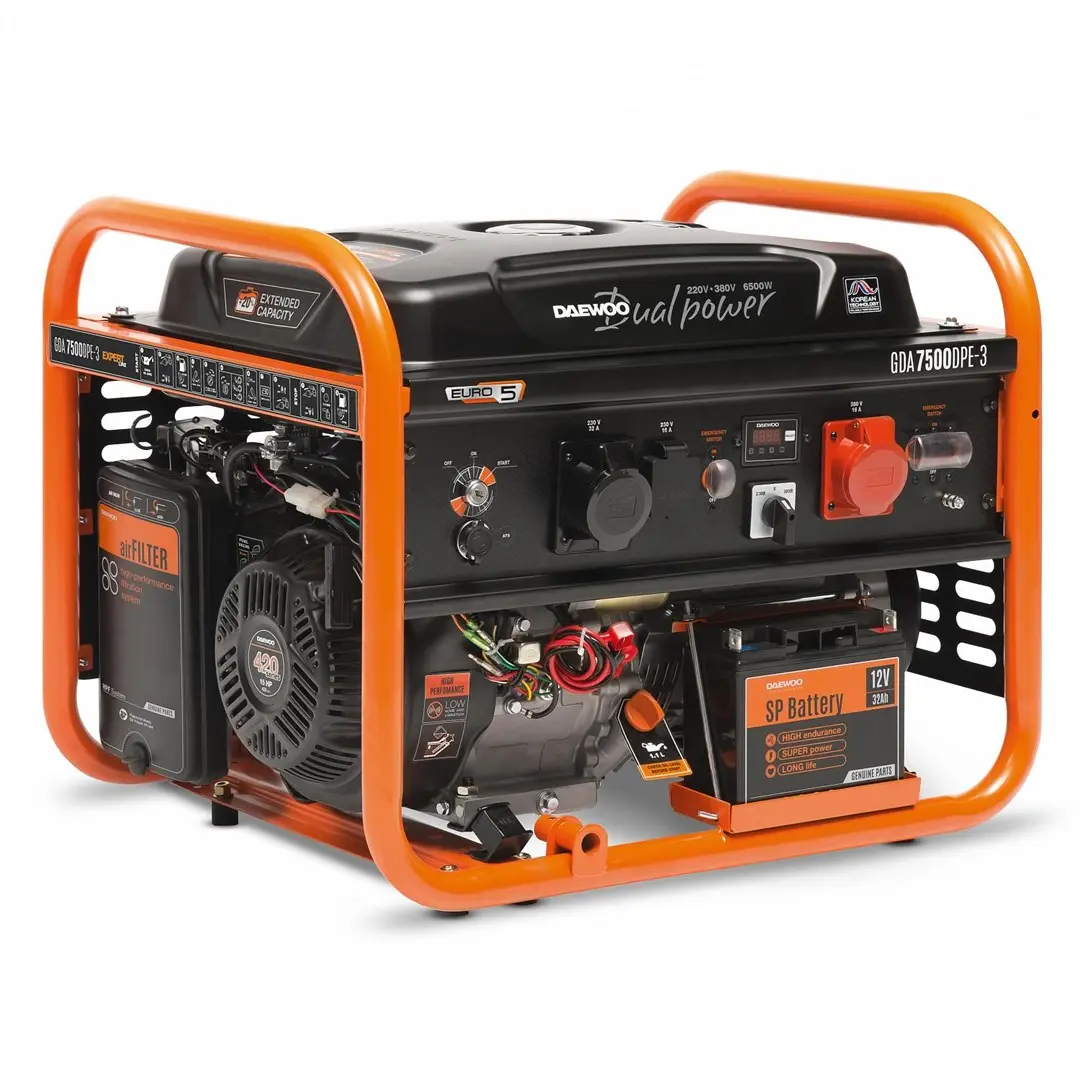 DAEWOO GDA 7500DPE-3 benzīna ģenerators 6000 W Photo 6