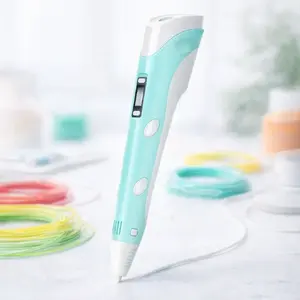 3D Pen Riff Fantasy RF-3DPEN2-BL with LCD, 1.75 mm ABS/PLA Filament, 0.7 mm Nozzle, AC Powered, Adjustable Temp and Speed