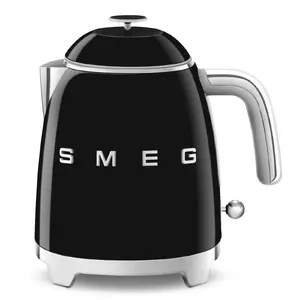Smeg 50's Style KLF05BLEU Electric Kettle, 1400 W, 0.8 L Capacity, Black Plastic Housing, Water Level Indicator, Auto Power Off, Boil-Dry Protection