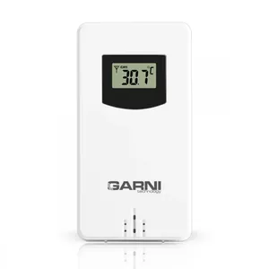 Sensors Garni technology GARNI029 balts LCD akumulatora darbināms āra temperatūras sensors -40–70°C, darbības rādiuss 60 m, 433.95 GHz