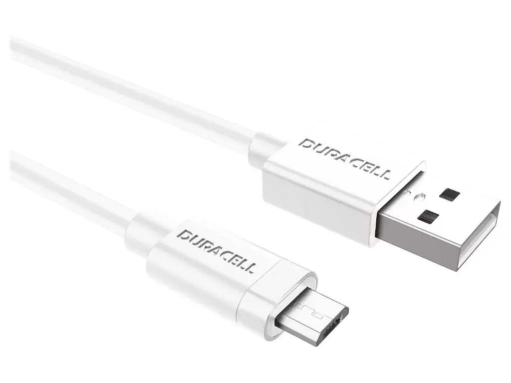 Кабель для синхронизации и зарядки Duracell 2 метра белый Photo 2
