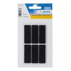 HERMA 15187 самоклеящиеся этикетки Прямоугольные Черные 15x45мм 6 шт