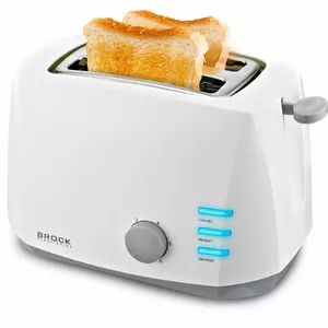 Grauzdētājs BROCK BT 1002 WH, 800 W, 2 šķēles, balts