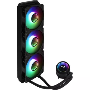 All-in-one liquid CPU cooler AEROCOOL MIRAGEL360 — 3x120 mm ARGB fans, TDP 550W, black