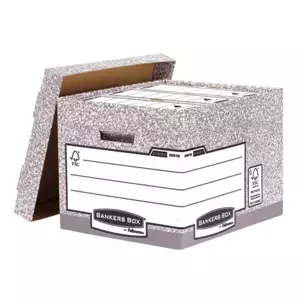 File storage box Fellowes Bankers Box A4 Grey — interior 290×390×333 mm
