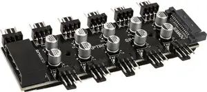 Ventilatoru sadalītājs Lamptron SP105 — 10x PWM porti, centrāla PWM vadība