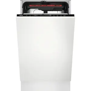 AEG FSE73507P Полностью встраиваемая узкая посудомоечная машина 45 см на 10 комплектов посуды, уровень шума 44 дБ, класс энергопотребления D